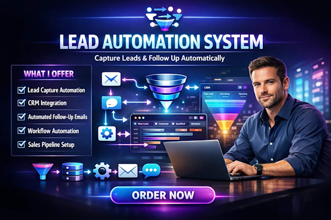 Create automated lead capture and follow up systems using zapier, make ...
