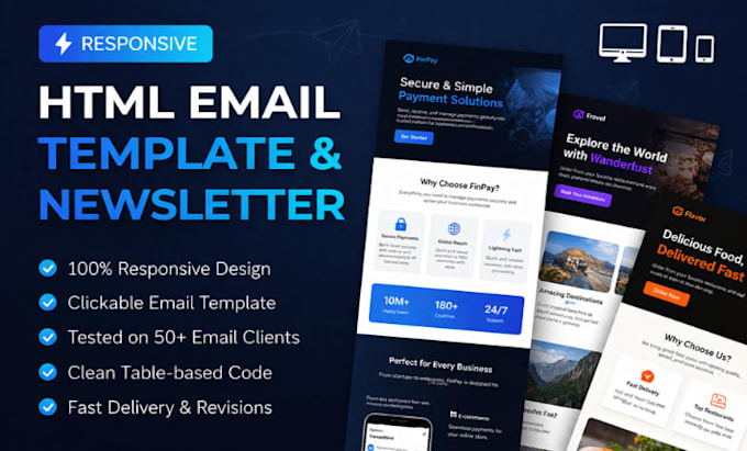 Build clickable responsive html email template and newsletter by ...