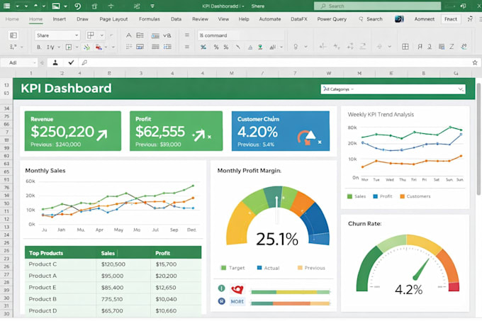 Create professional excel dashboards and automated reports by Clara ...