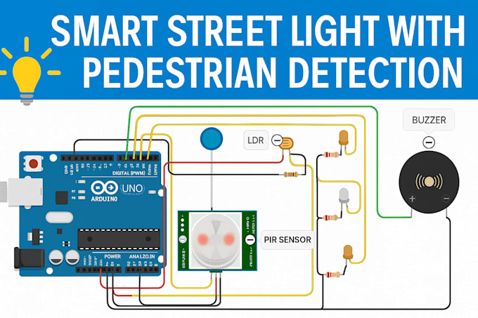 create arduino electronics project with circuit and code