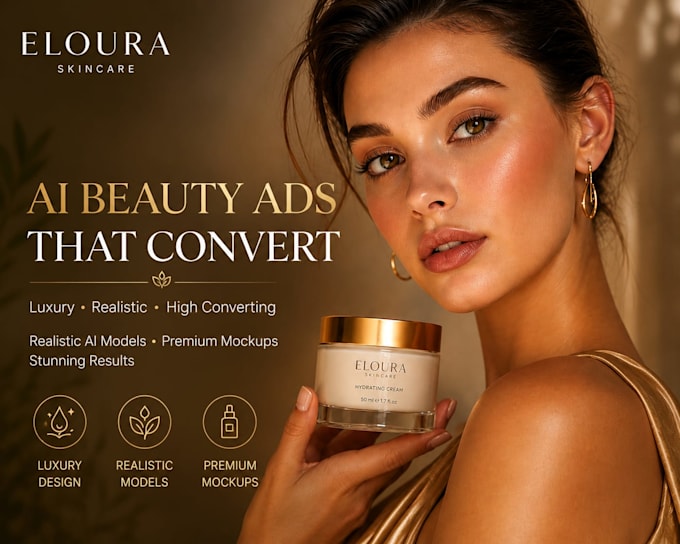 design luxury ai product ads with models