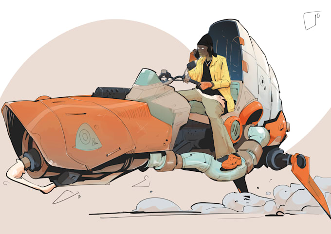 create professional concept art for characters, environments, or props