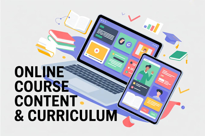 create online course content, course curriculum and elearning course