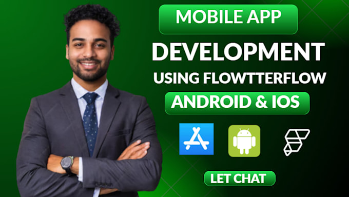 develop flutter mobile app android and ios flutterflow firebase, supabase, API