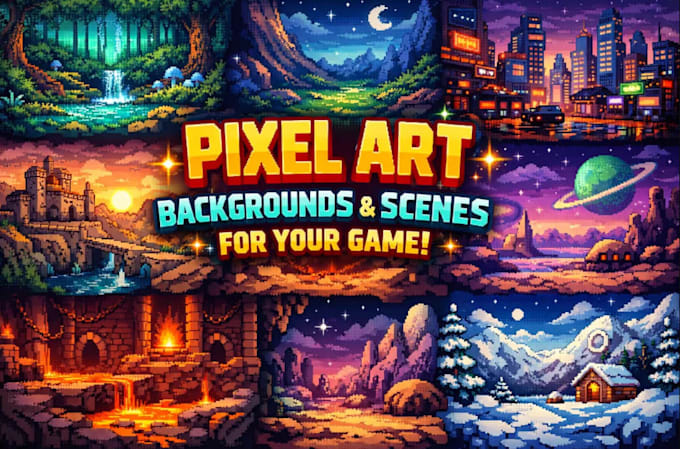 create pixel art backgrounds and scenes for your game