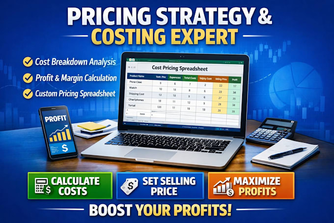 do pricing strategy, product costing, pricing spreadsheet with breakdown cost