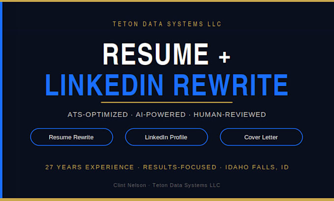 professional resume and linkedin profile rewrite with ai optimization