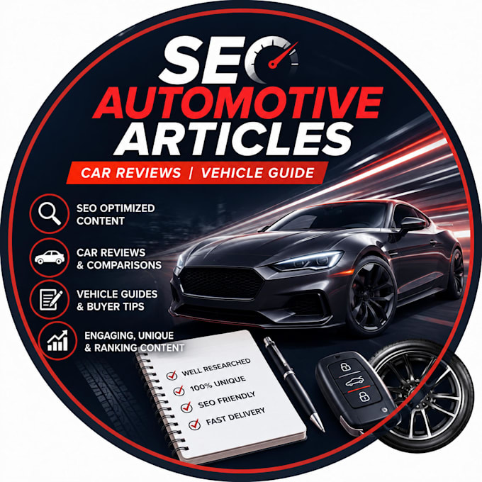 write SEO automotive articles, car reviews, vehicle guide