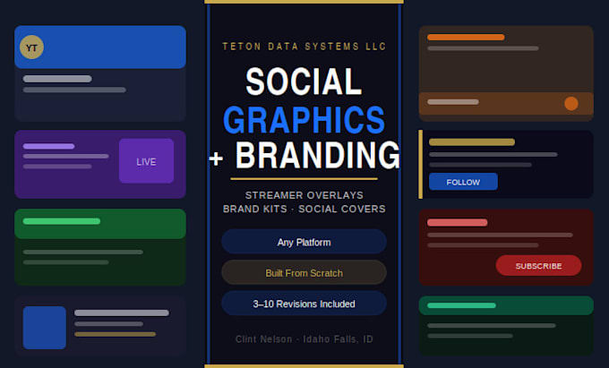 Custom social media graphics, branding kits and streamer overlays by ...