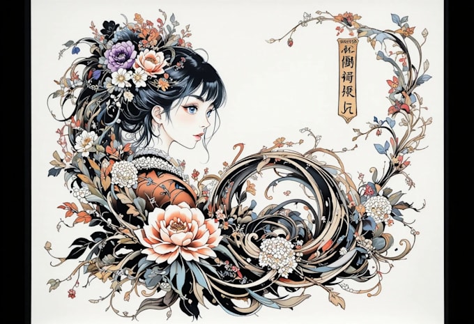 do a professional japanese, asian style tattoo design