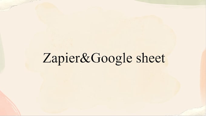 create zapier automation for google sheets