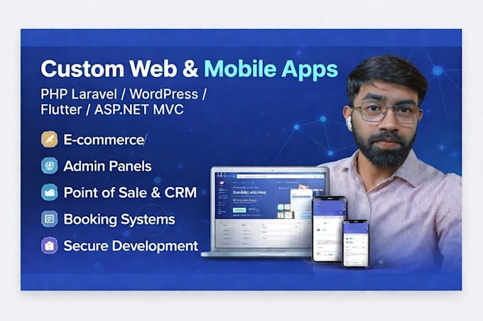 Build custom web application in php laravel, asp net mvc, wordpress ...