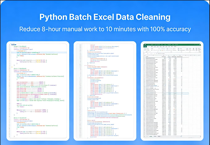 professional excel automation and python data processing