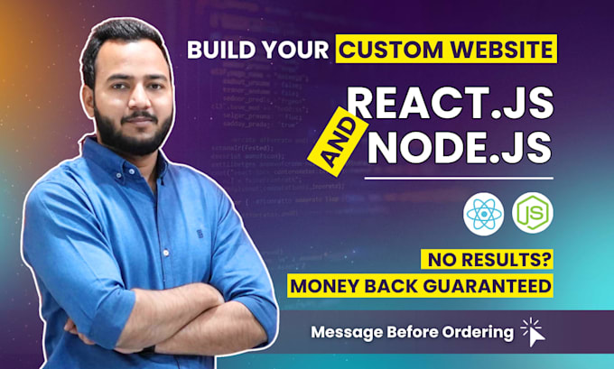 do custom website development as full stack developer using reactjs and nodejs