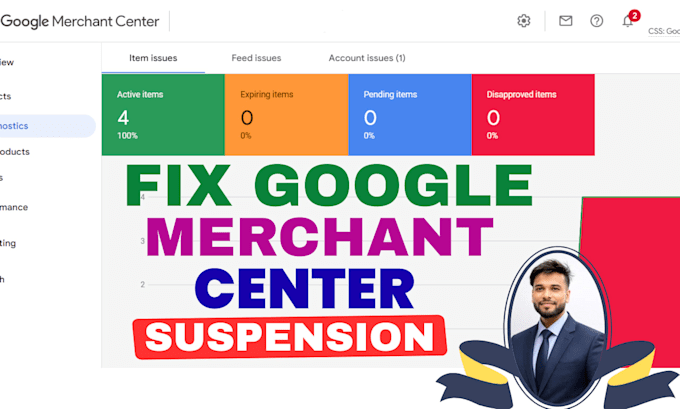 fix google merchant center suspension and misrepresentation