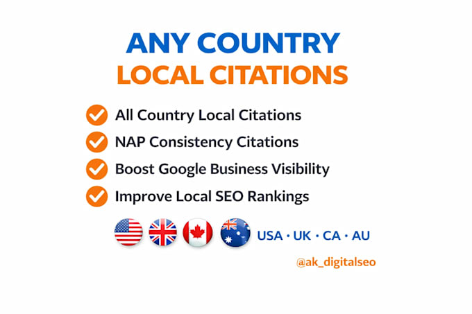 create powerful local citations for UK ca au and worldwide