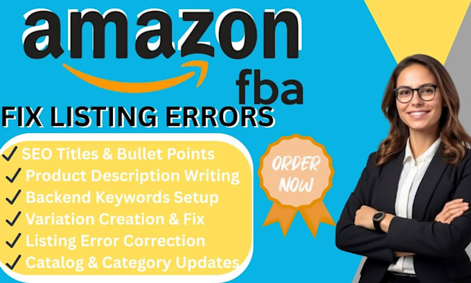 do amazon fba fbm listing seo writing optimization variations fix listing error