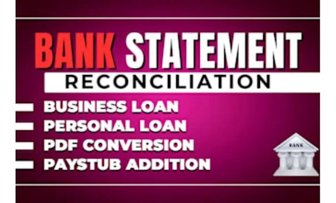 convert bank statement into financial statement