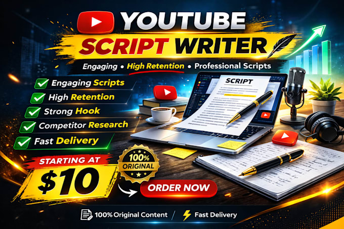 write engaging youtube scripts that increase views and audience retention