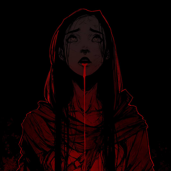 create an amazing retro horror cartoon illustration