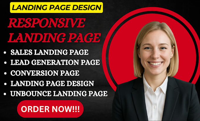 design responsive landing page in unbounce, instapage, convertkit and mailchimp
