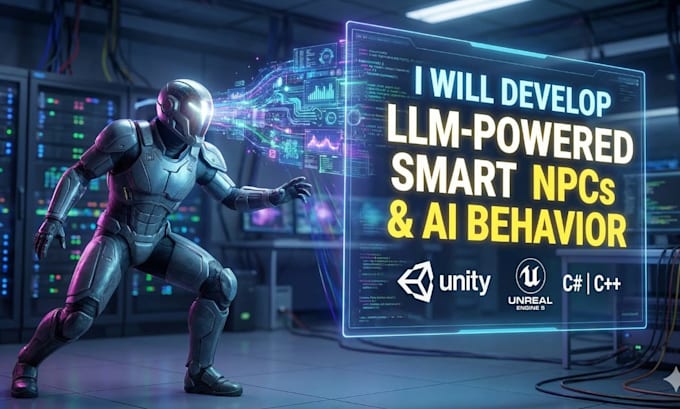 develop llm smart npc and ai behavior systems for unity ue5