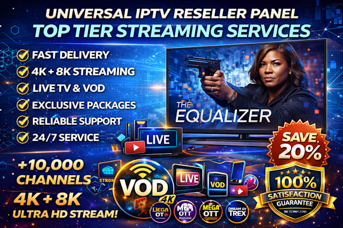 Gerar painel de revenda profissional, dream 4k, trex, lion ott, sltv ...