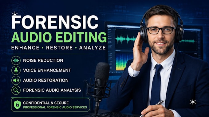 do forensic audio editing, cleanup, enhancement and restoration