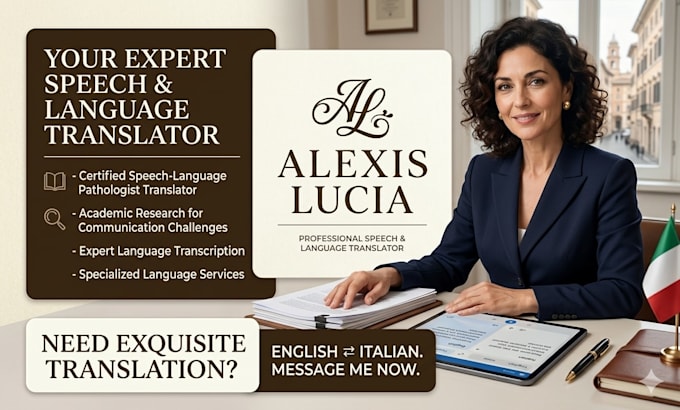 do speech and language therapy in italian