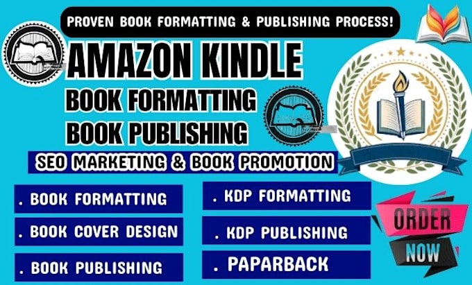 book formatting for amazon, kindle kdp paperback and ebook formatting