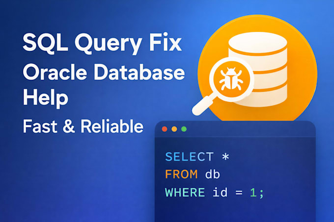 fix, debug or optimize your sql query