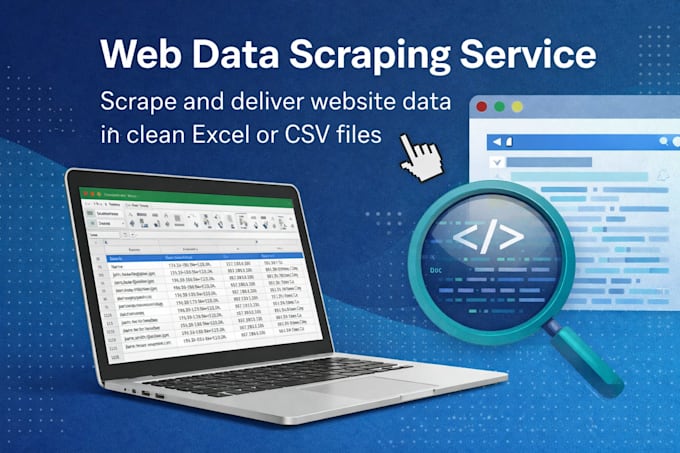 scrape website data and deliver clean excel or CSV datasets