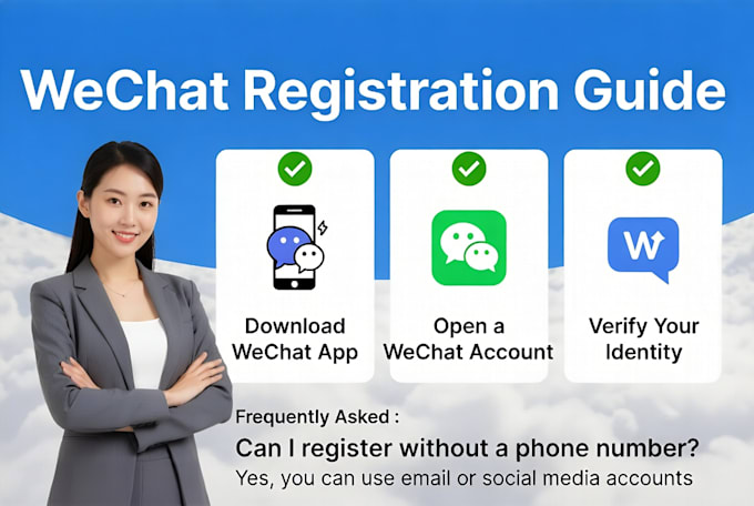 help you create wechat  account at a lower price
