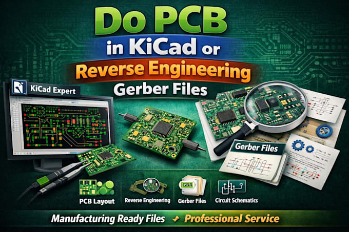 do pcb designing in kicad or reverse engineering gerber files