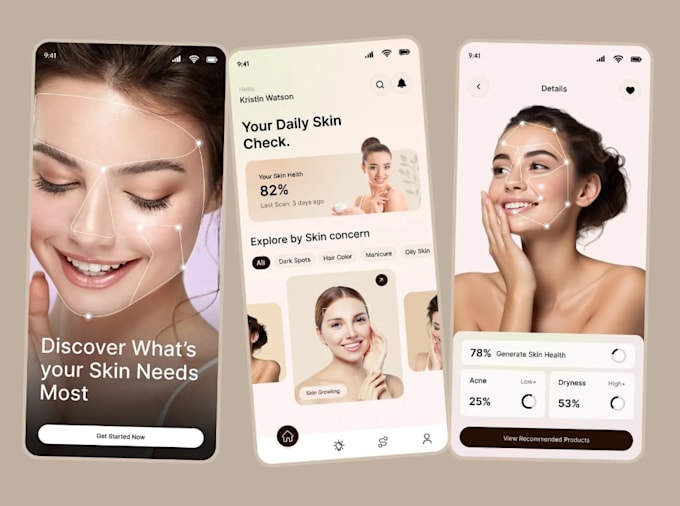 develop ai skincare app, ai skin scanner app, essential oil app, qr code app