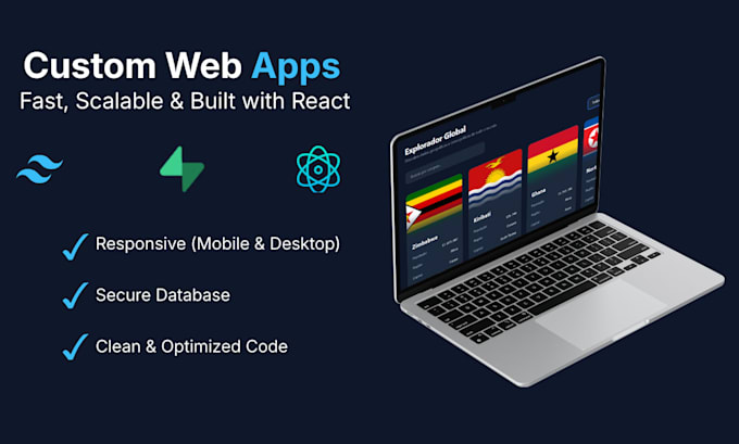 build a custom react web application, saas mvp, or dashboard