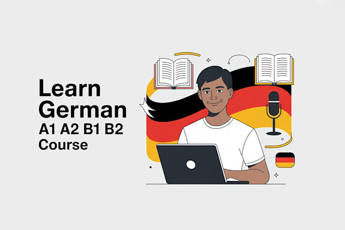 create german a1 a2 b1 b2 course, german lessons for beginners, german language