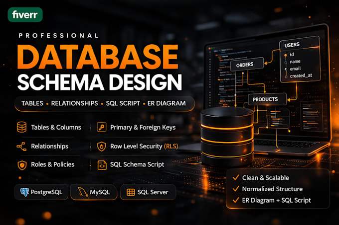 design the database schema structure for your application