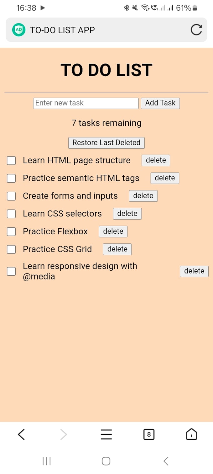 create a responsive website using HTML CSS and javascript