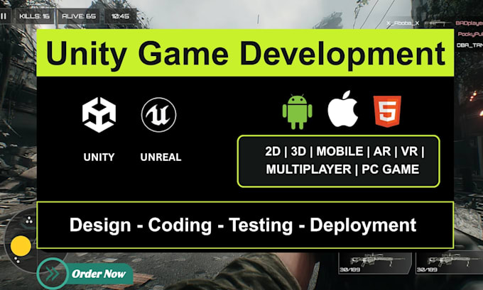 Be your unity developer for 2d or 3 game development by Loggycraig | Fiverr