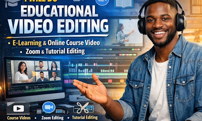 do educational video editing e learning, online course video, zoom, tutorial