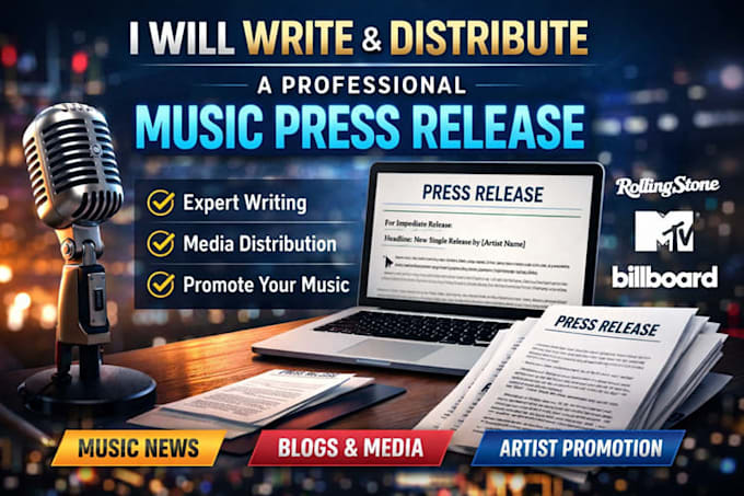 write and distribute a professional music press release