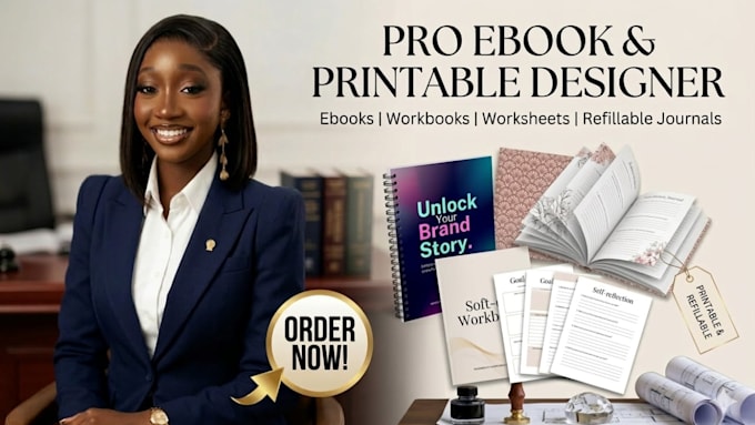design and formate ebook, workbook, worksheet and printable journal