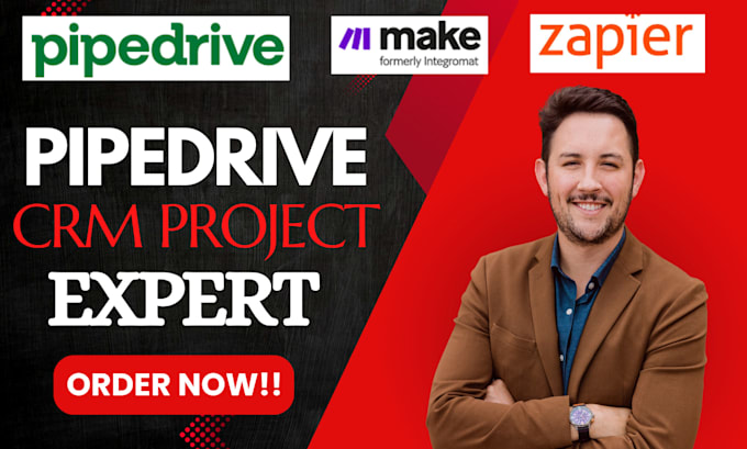 setup pipedrive CRM automations, sales pipeline, workflow and email integrations