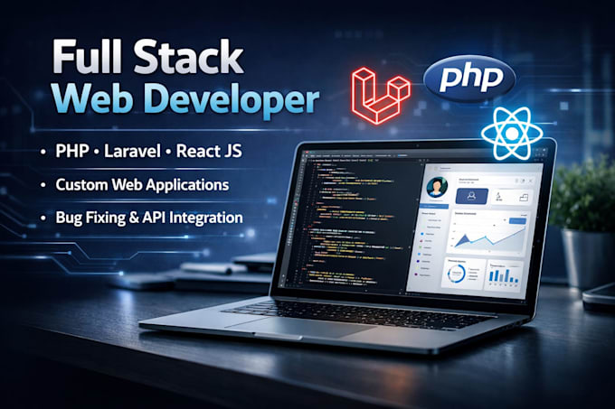 be software developer, full stack web developer, php laravel developer react js