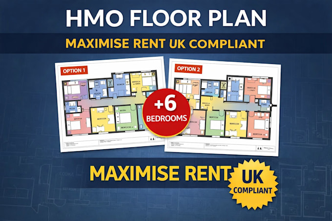 design hmo floor plans to maximise bedrooms UK compliant