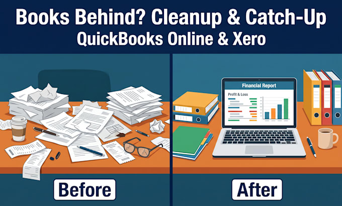 do quickbooks online and xero cleanup and catch up bookkeeping