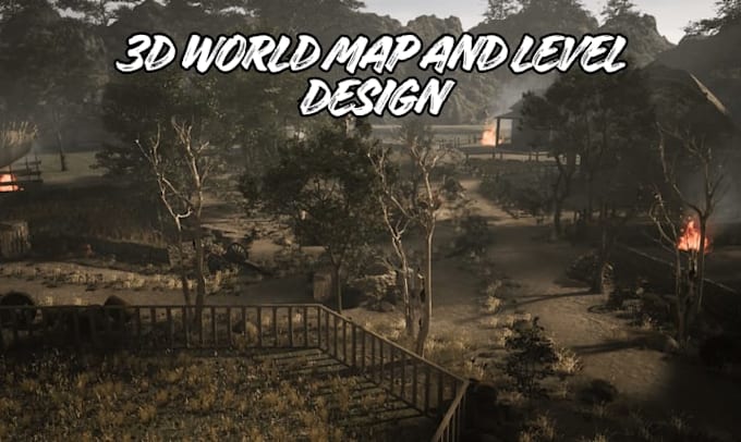 create immersive 3d world map, level design in unreal engine 5