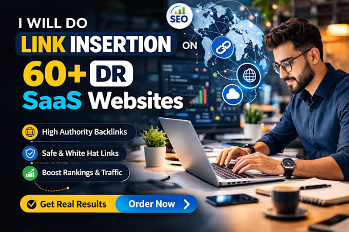 do link insertion on 60 plus DR saas website