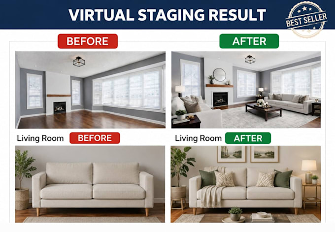 do realistic virtual staging for real estate photos